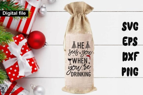 Review: He Sees You When You’re Drinking Bag SVG